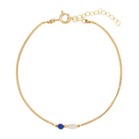 Elemental armband - Lapis Lazuli | Verguld en zilver